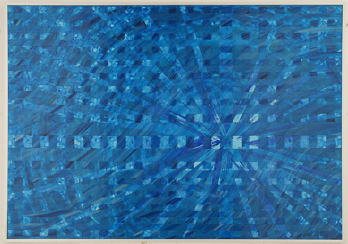 Acryl Gemälde BLAUE NOVA Viktor Hälke 1985