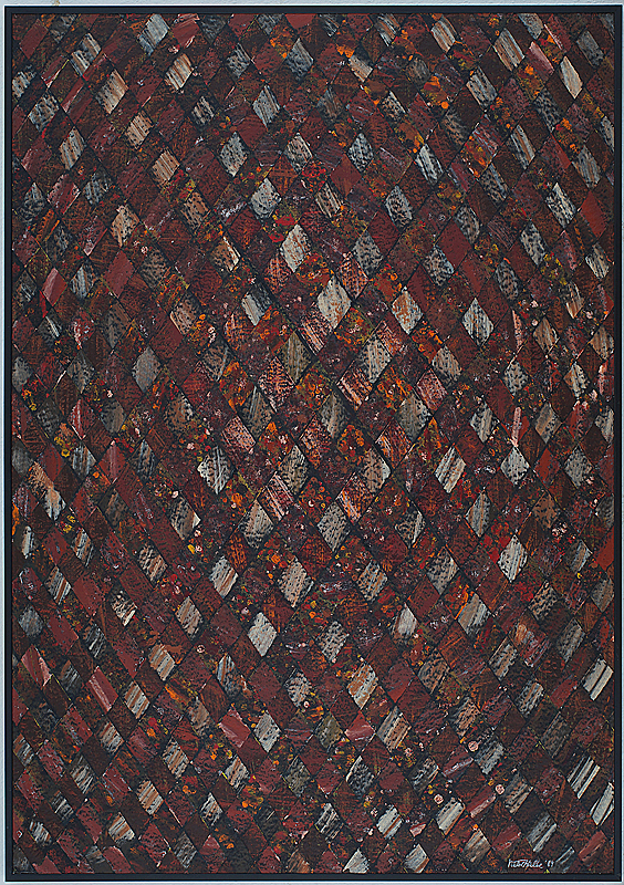 Gemälde Malerei Acryl SCHERENGITTER Viktor Hälke 1984