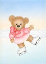 Eislauf-Teddy Schlittschuh-Teddy
